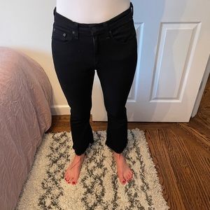 Black rag and bone crop flare jeans - size 27
